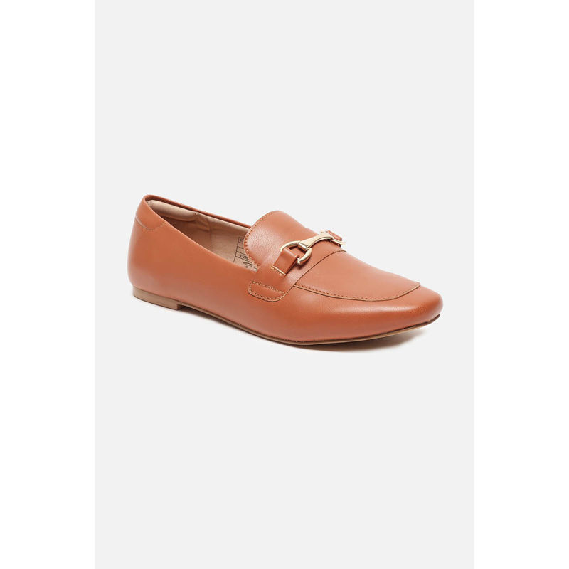 Van Heusen Women Brown Slip On Loafers (UK 4)