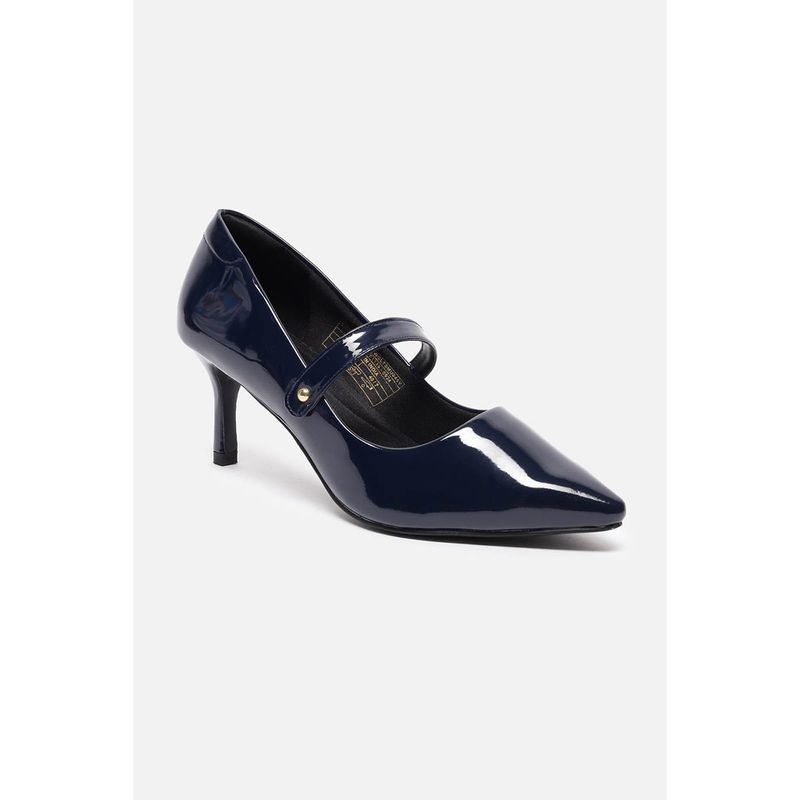 Van Heusen Women Navy Blue Heels Pumps (UK 4)