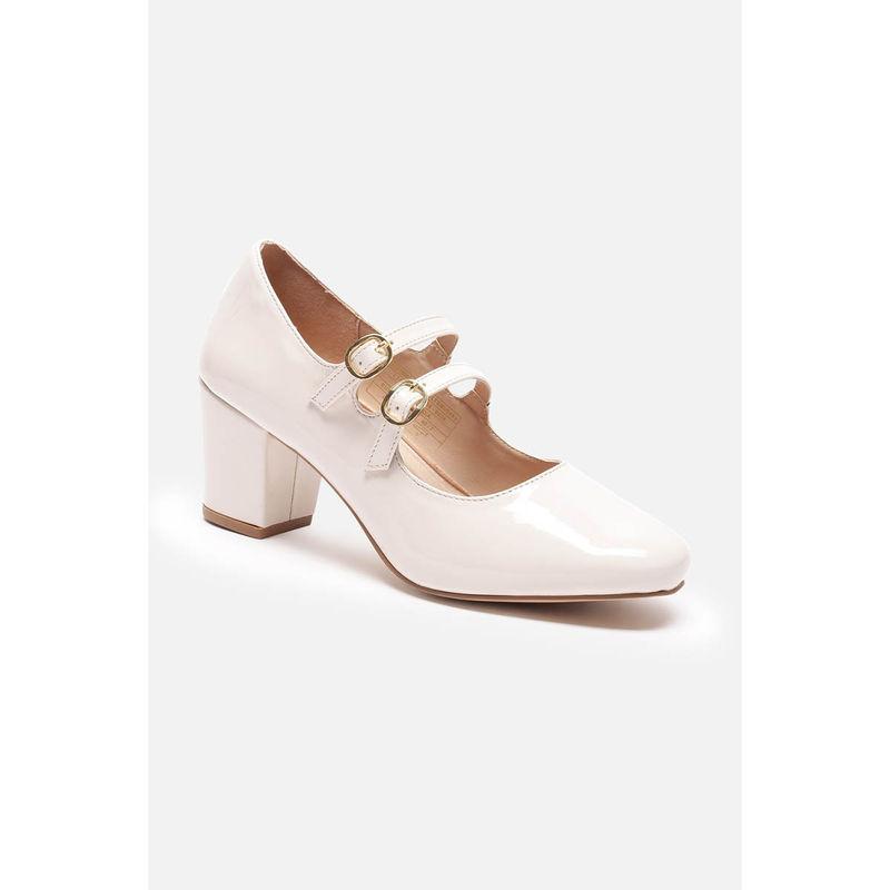 Van Heusen Women White Heels Sandals (UK 5)