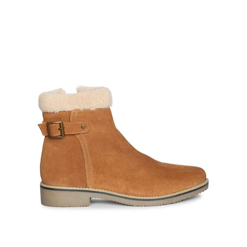 Saint G Women Viviblu Tan Suede Leather Chelsea Boots (EURO 36)