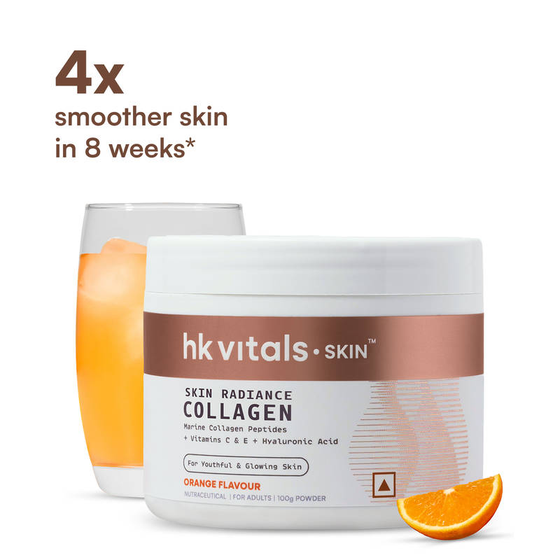 HealthKart HK Vitals Skin Radiance Collagen Supplement with Biotin - Orange