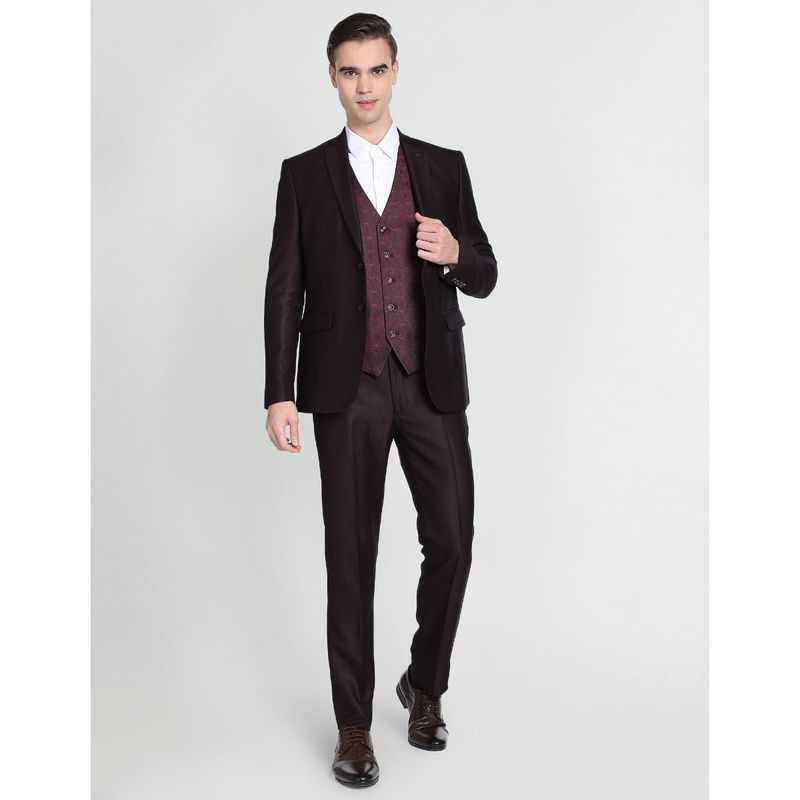 Arrow Solid Tailor Fit Three Piece Suit (Set of 3) (38)