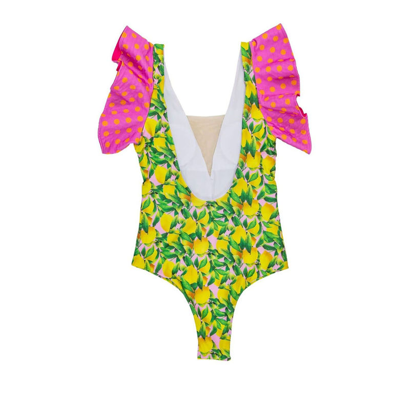 Addery Lemony Pink Monokini With Belt (Pack of 2) (S)