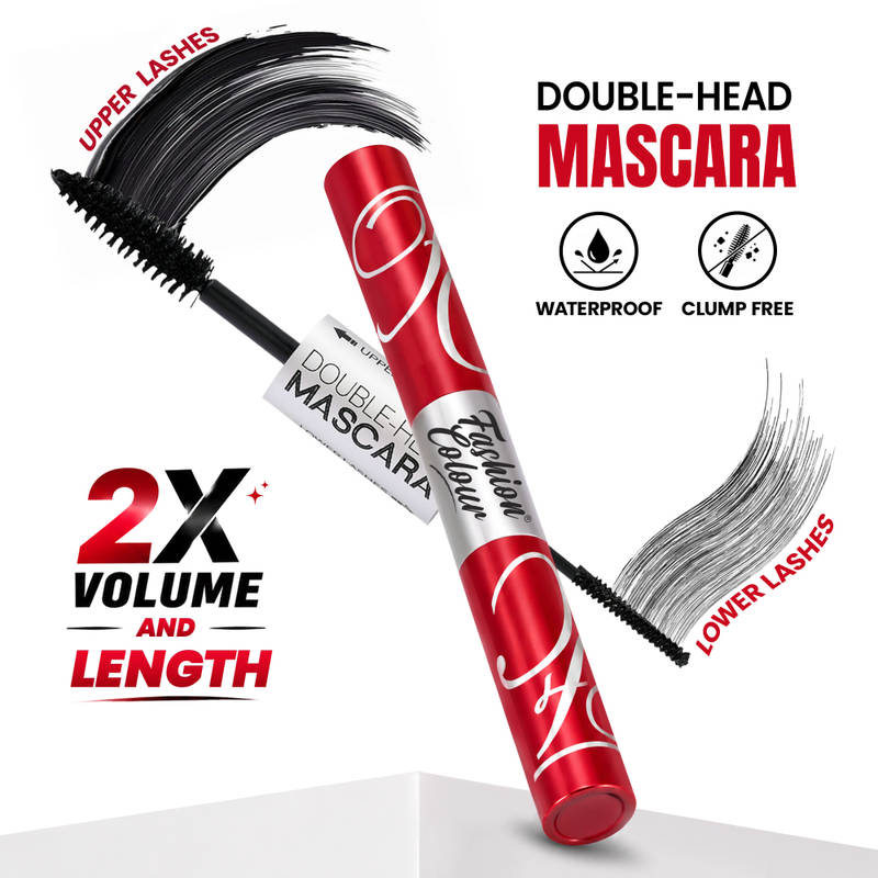 FASHION COLOUR Platinum Double Head Mascara 10 ml Silver - Image 2