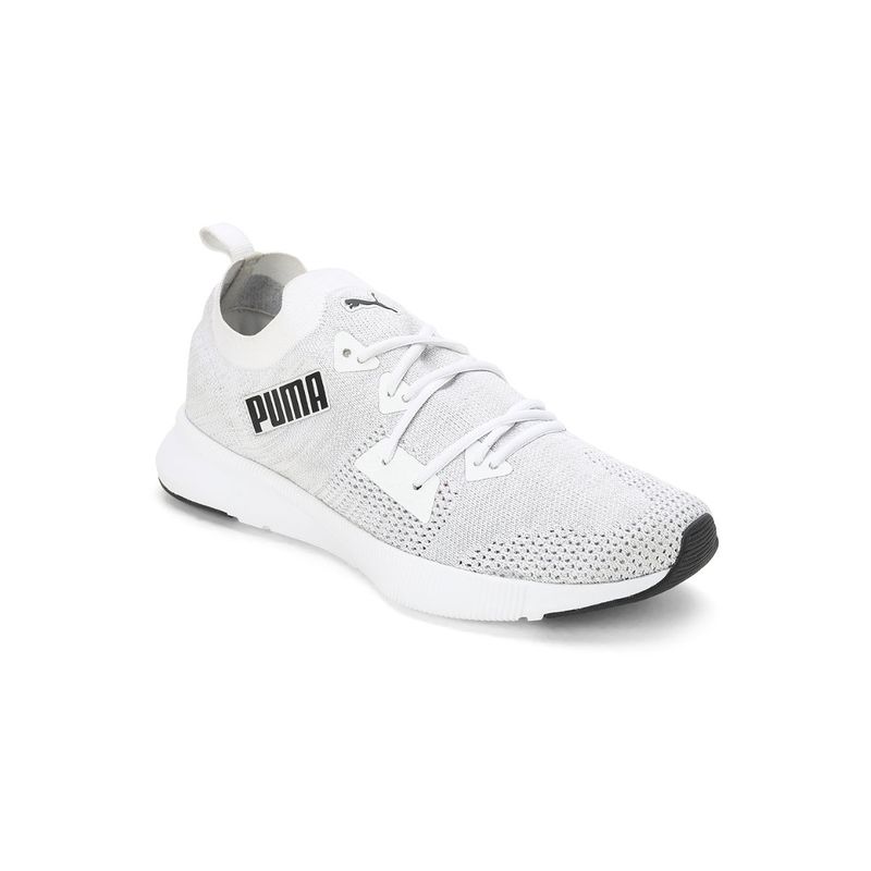 Puma Flyer Runner Engineered Knit Men White Running Shoes (UK 9)
