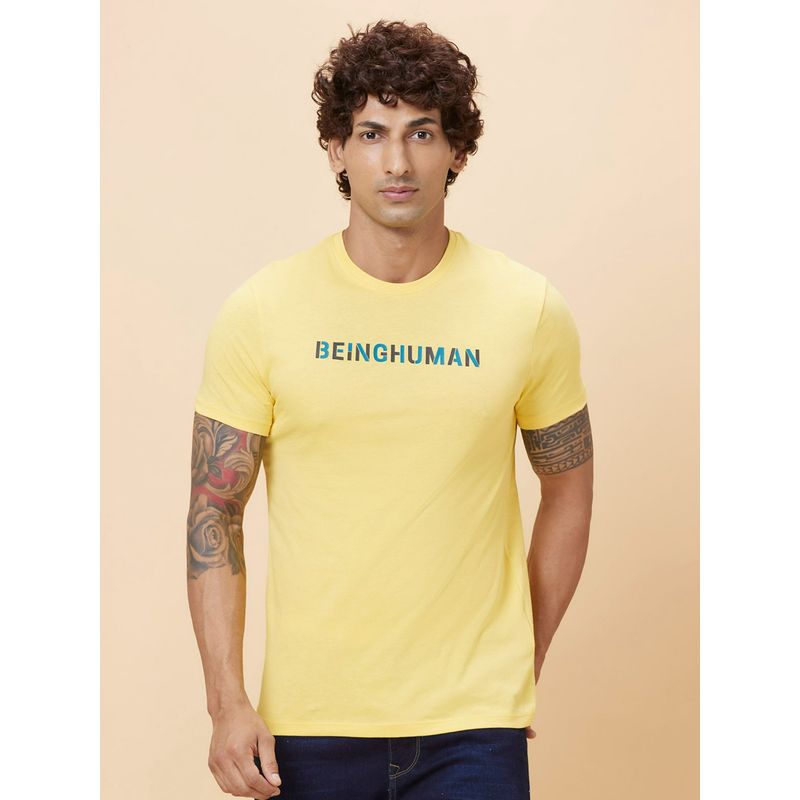 Being human yellow t shirt cheap