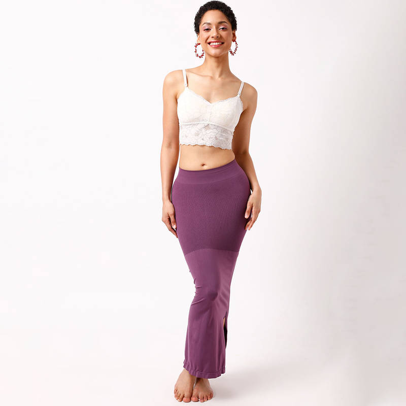 Clovia Saree Shapewear With Drawstring In Violet (2XL)