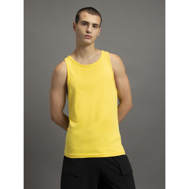 Bewakoof Men's Yellow Oversized Vest (XL)