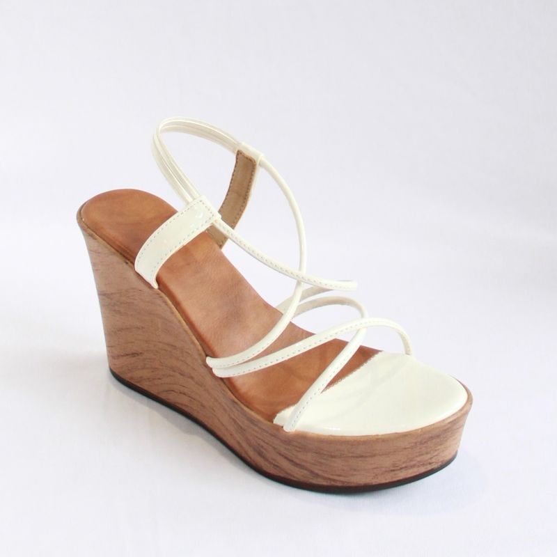 Dapper Feet Strappy Wedges - White (EURO 40)