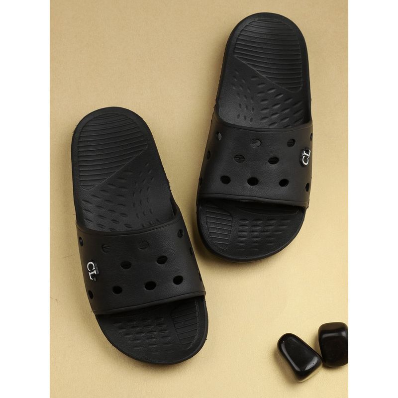 Carlton London Solid Black Sandals (EURO 40)