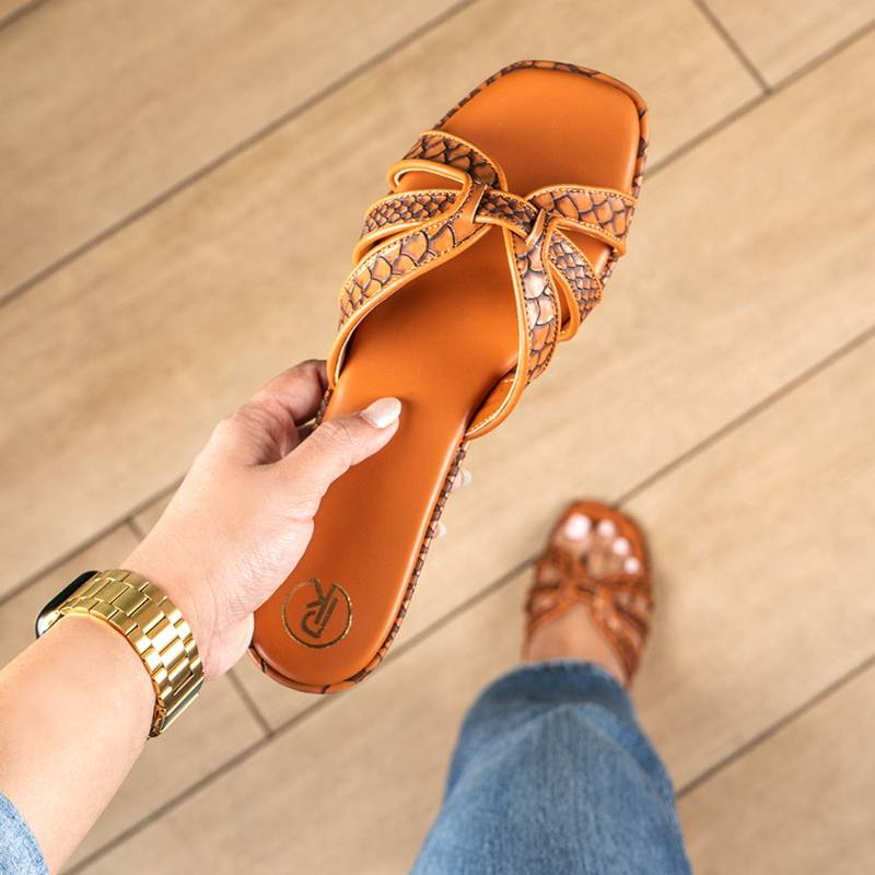 PREET KAUR Tan Textured Flats (EURO 36)