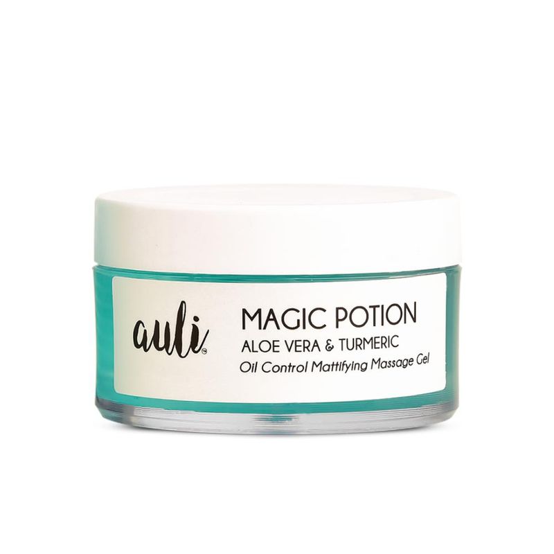 Auli Magic Potion Oil Control Mattifying Massage Gel, Aloe Vera and Turmeric Non-Sticky Gel