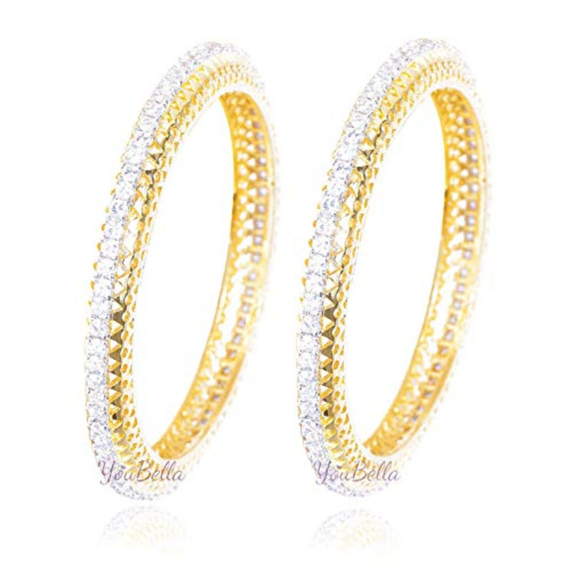 Youbella Traditional Jewellery Gold Plated Bangle Set - 2.8: Buy ...
