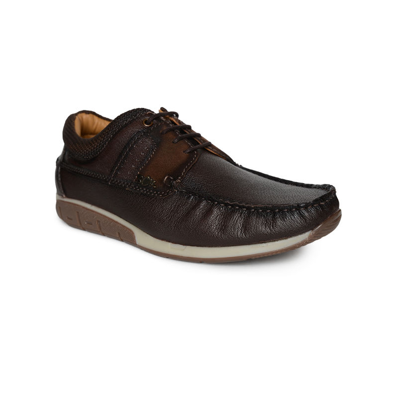BUCKAROO CLAVANCE Genuine Leather Brown Casual Shoes (UK 6)