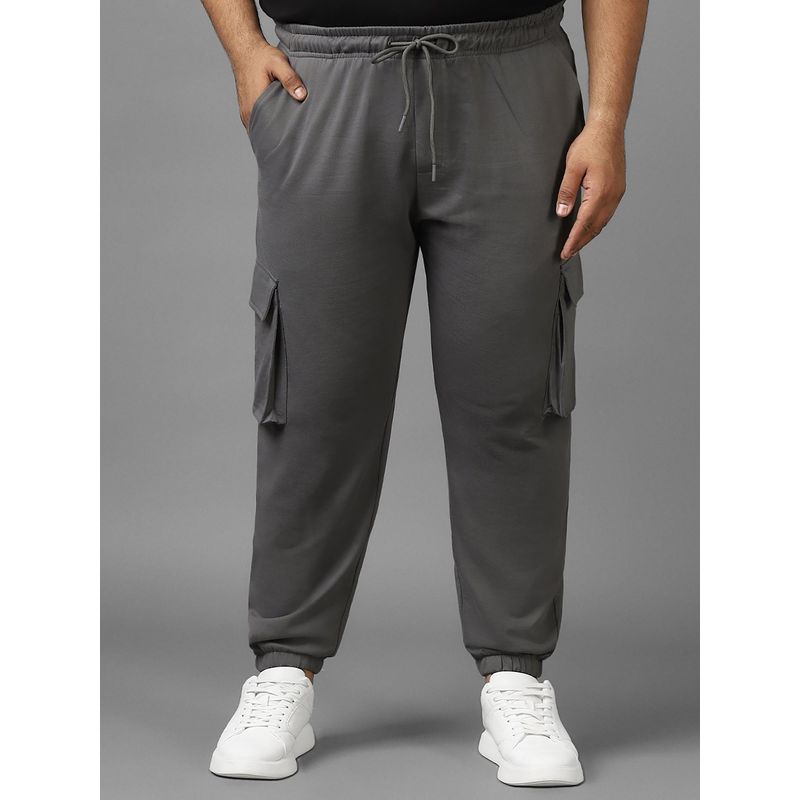 Bewakoof Air 1.0 Men's Grey Oversized Plus Size Cargo Joggers (3XL)