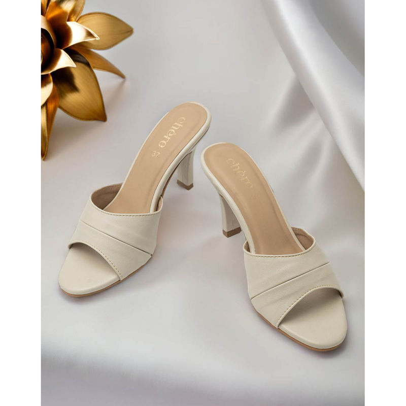 CHERE Elegant Minimalist Beige Stiletto Heels (EURO 38)