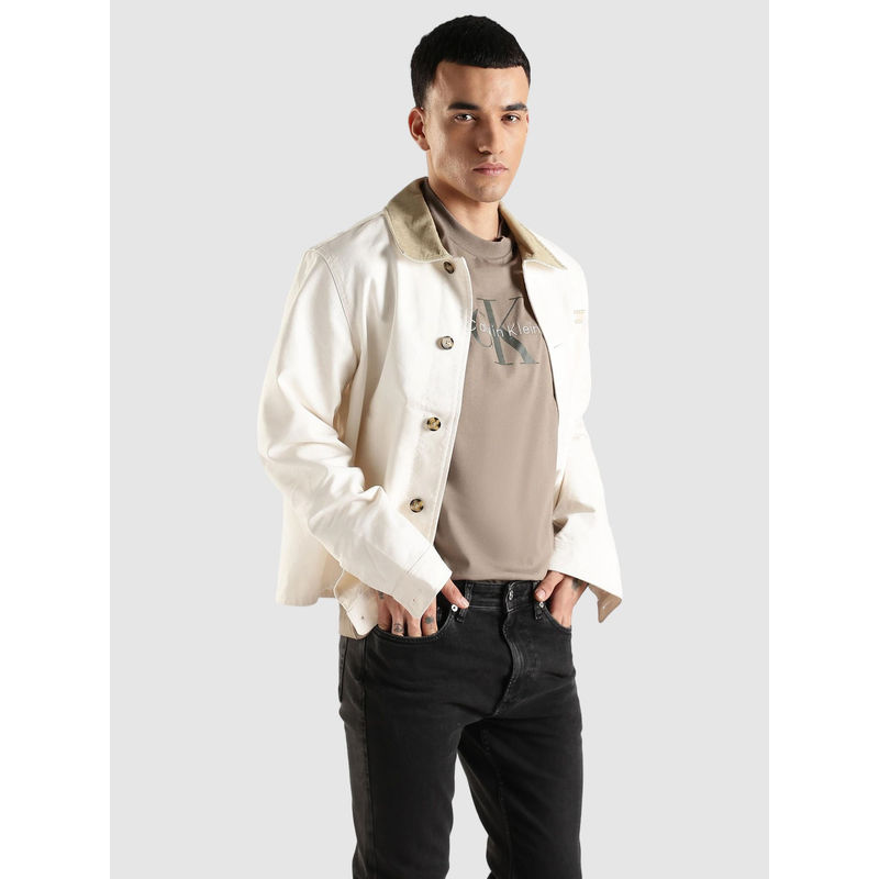 Calvin Klein Men Brown Printed T-Shirt (S)