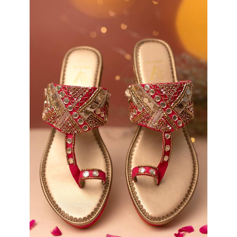 House of Vian Nazm Pink Wedges (EURO 39)