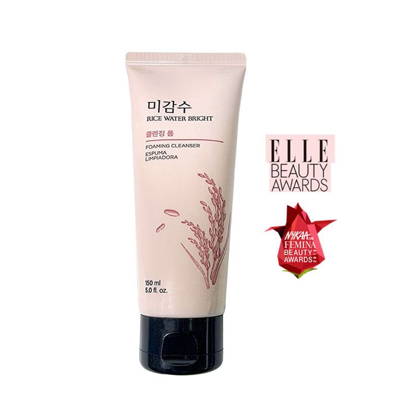 The Face Shop Rice Water Bright Foaming Cleanser, Face Wash For Glowing Skin & Even Skin Tone