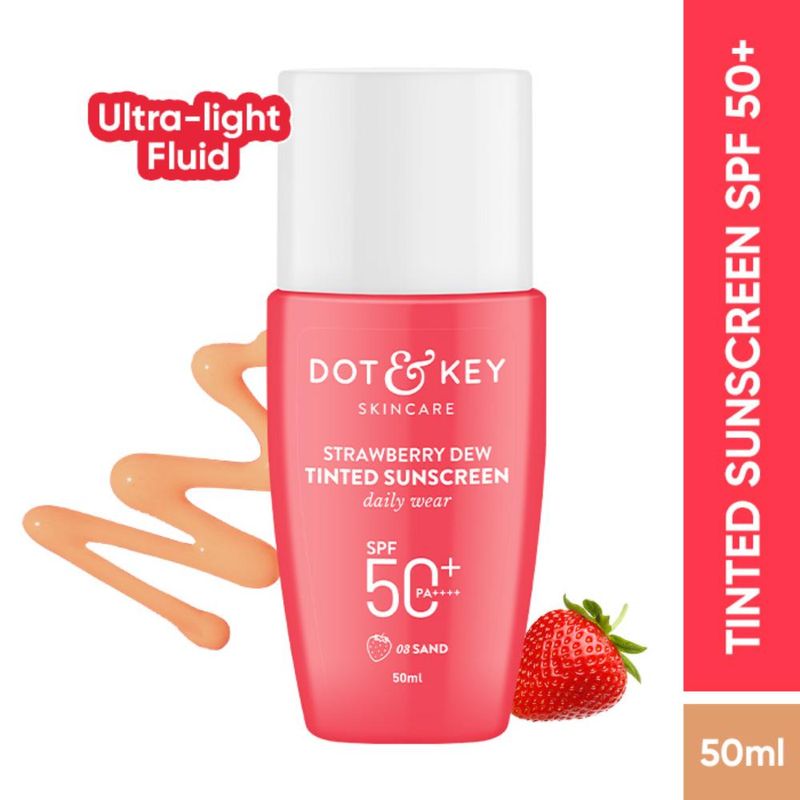 Dot & Key Strawberry Dew Tinted Sunscreen SPF 50+ PA++++ With Niacinamide - 03 Sand