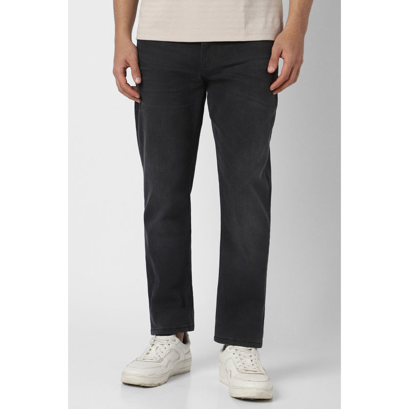 Van Heusen Men Black Light Wash Regular-Fit Jeans (38)