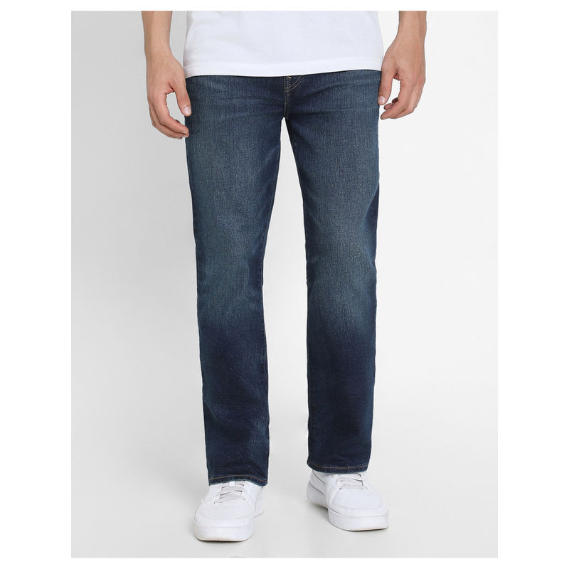 American Eagle Men Navy Blue Easyflex Slim Bootcut Jeans (32 x 32)