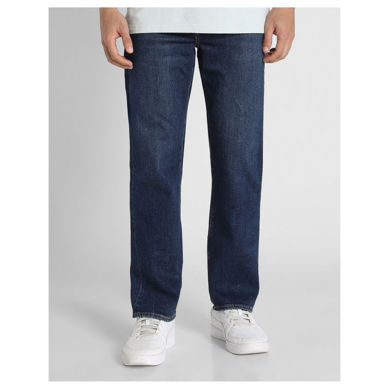 American Eagle Men Navy Blue Airflex Original Straight Jeans (30 x 32)