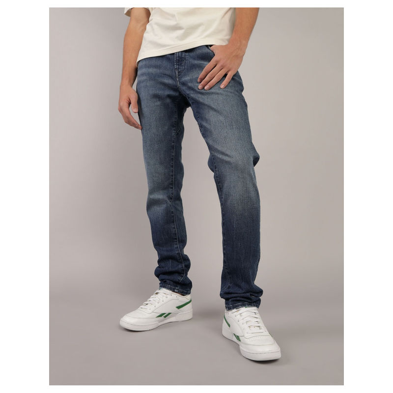 American Eagle Men Navy Blue 24/7 Athletic Skinny Jeans (29 x 32)