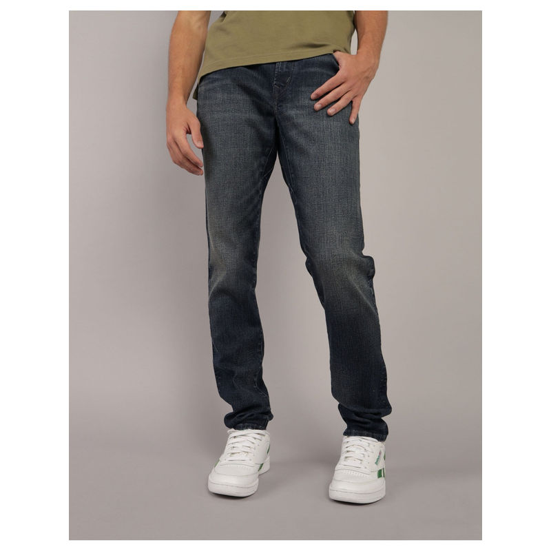 American Eagle Men Navy Blue 24/7 Athletic Skinny Jeans (29 x 32)