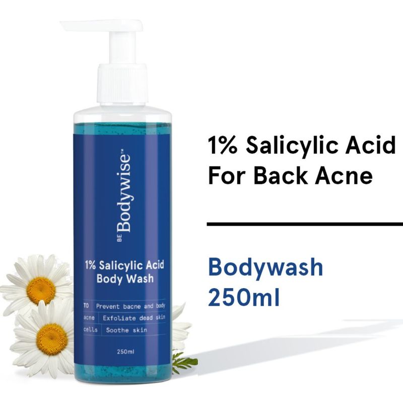 Be Bodywise 1% Salicylic Acid Body Wash - Prevents Body Acne - SLS & Paraben Free Shower Gel