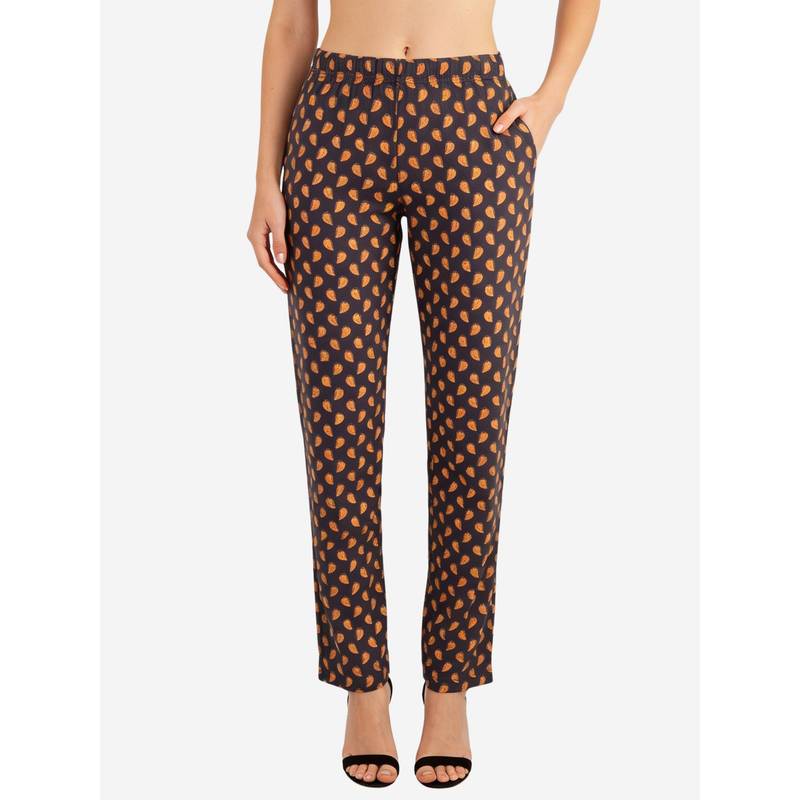 Bonjour Women Rayon Relaxed-Fit Black Lounge Pyjama Pants (S)