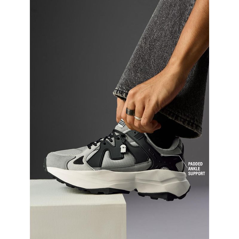 The Souled Store Raptors V2 Ashfang Men Grey Low Top Sneakers (UK 8)