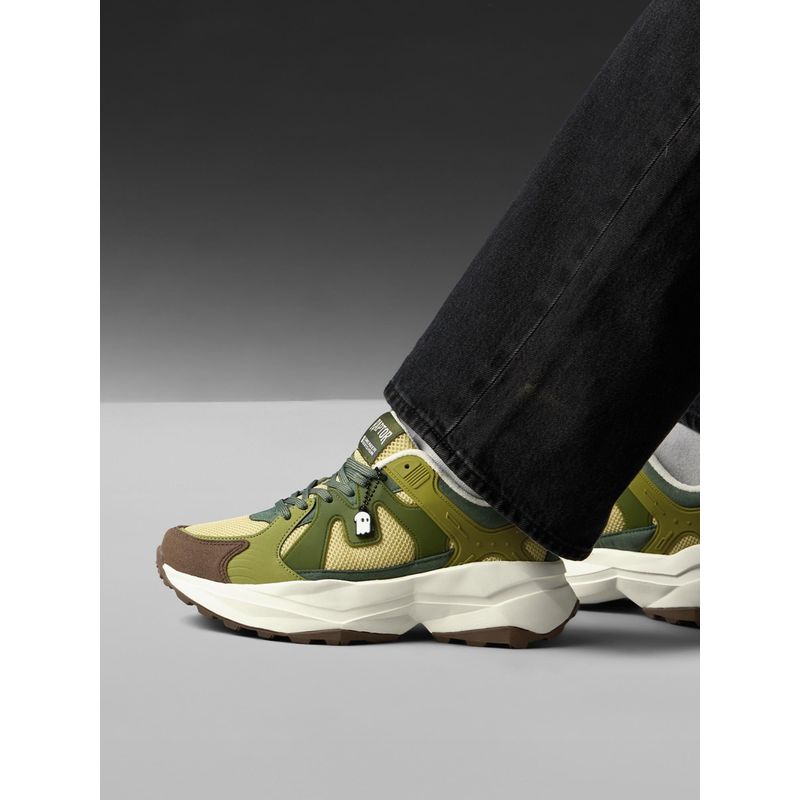 The Souled Store Raptors V2 Primal Men Green Low Top Sneakers (UK 8)