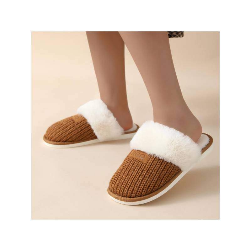 Drunken Women Brown Room Slippers (EURO 36)