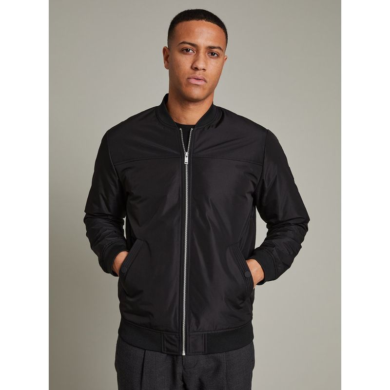 Matinique Black Solid Collar Jacket (S)