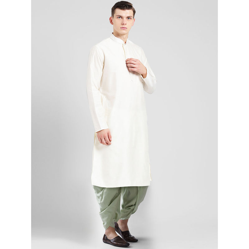 Off White Kurta Imported Dhoti main image 1