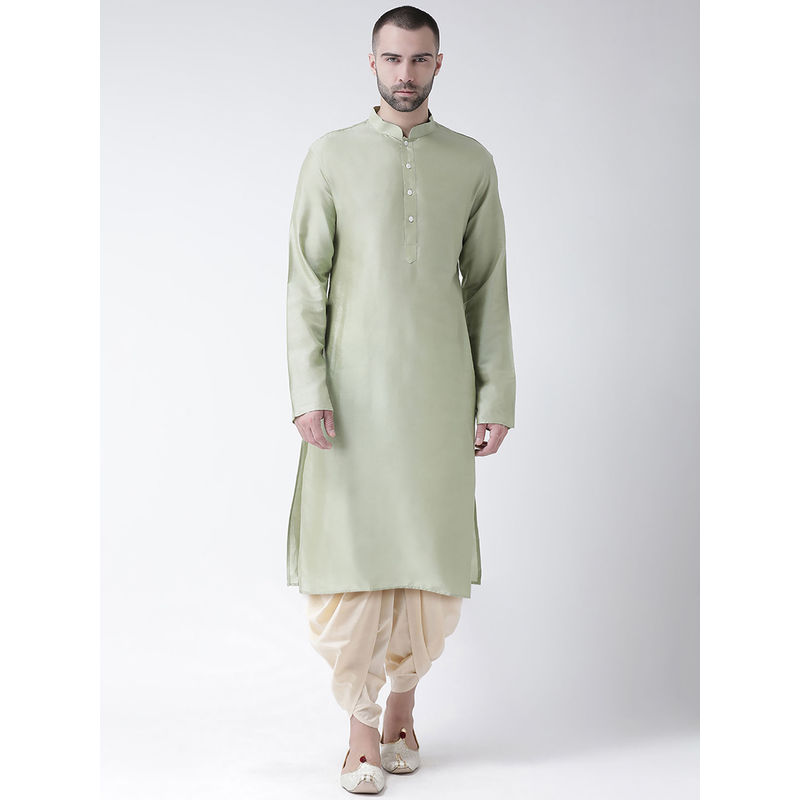 KISAH Men Green Kurta and Dhoti (Set of 2) (40)
