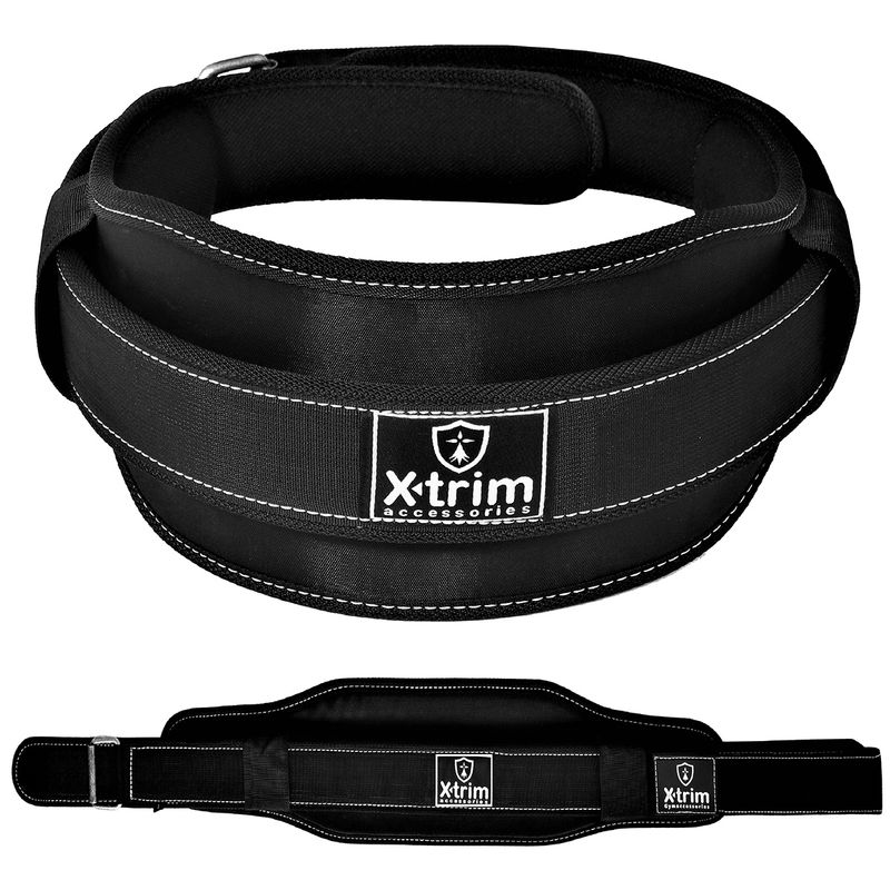 Xtrim Wings 6-Inches Unisex Weightlifting Gym Belt Ultra-Light Foam Core (Black) (S)