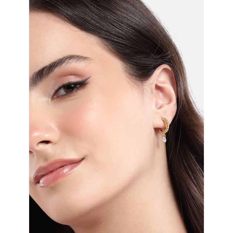 Buy Carlton London 18Kt Gold Plated with Cz Earring Online