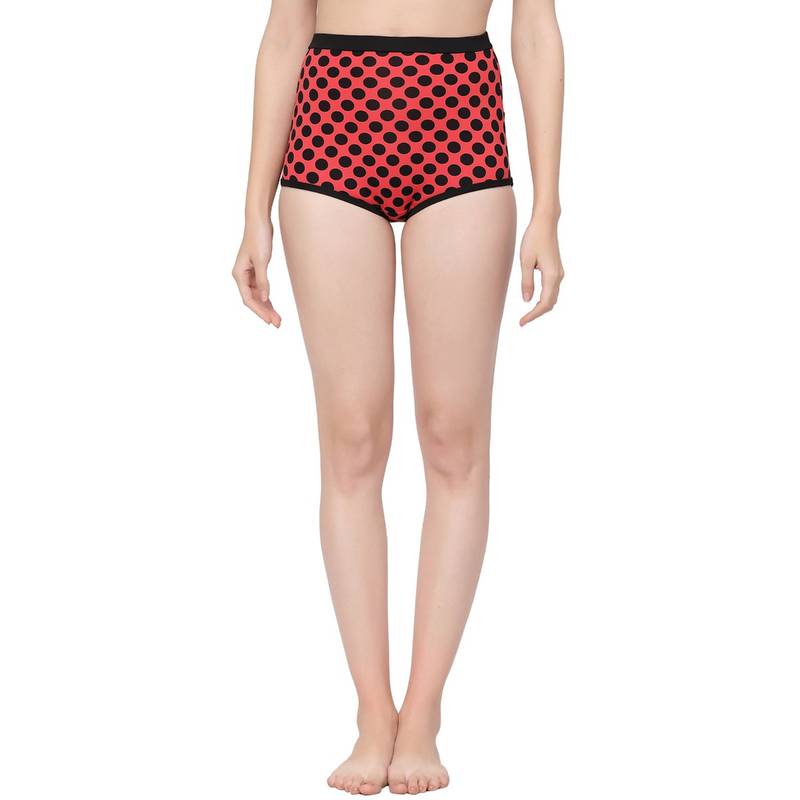 Cukoo Women Polka Dot Swim Bottoms Red (S)