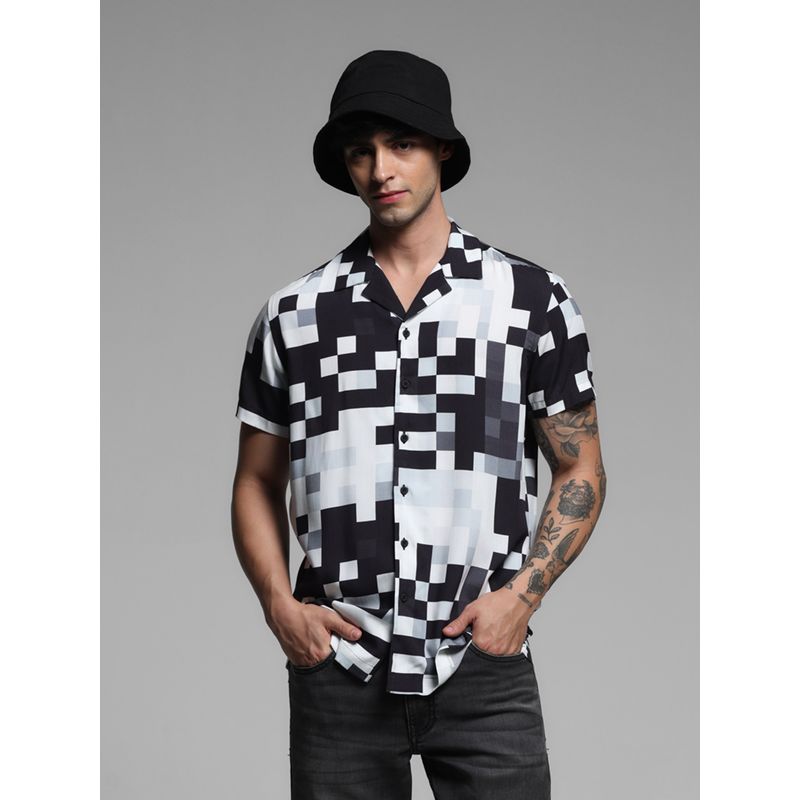 Jack & Jones Multi Color Regular Fit Abstract Shirt (M)