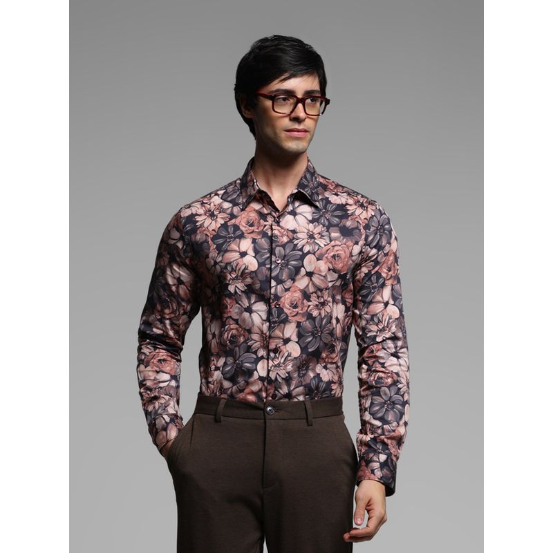 Jack & Jones Multi Color Slim Fit Floral Shirt (2XL)