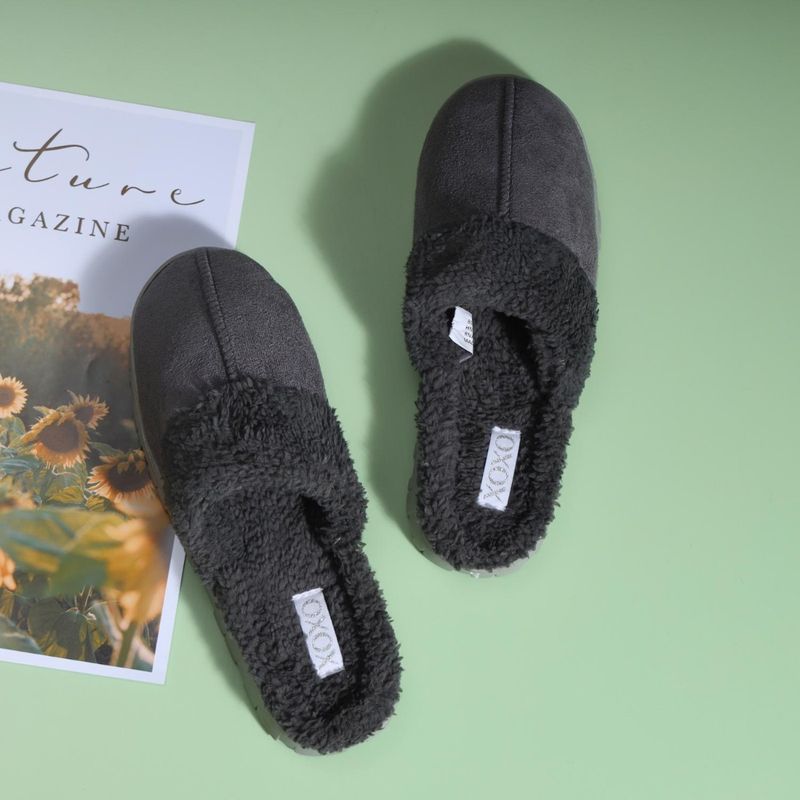 Drunken Women Fashion Non Slip Outdoor Grey Room Slippers (EURO 36)