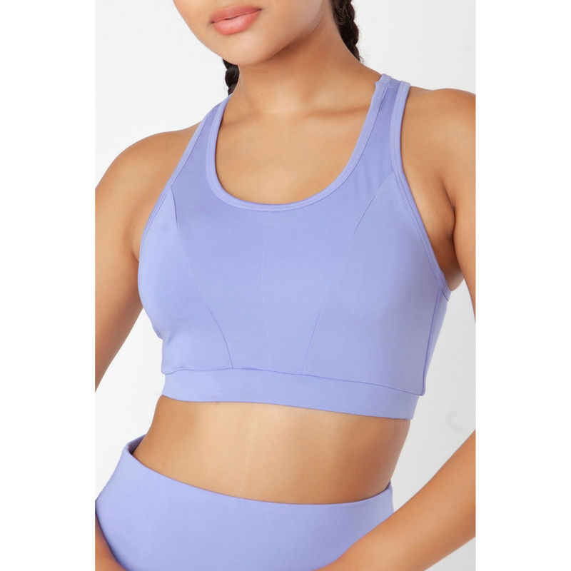 The Fit Theory Full Coverage Women Comfy Non Wired Medium Impact Sports Bra Lavender (XL)