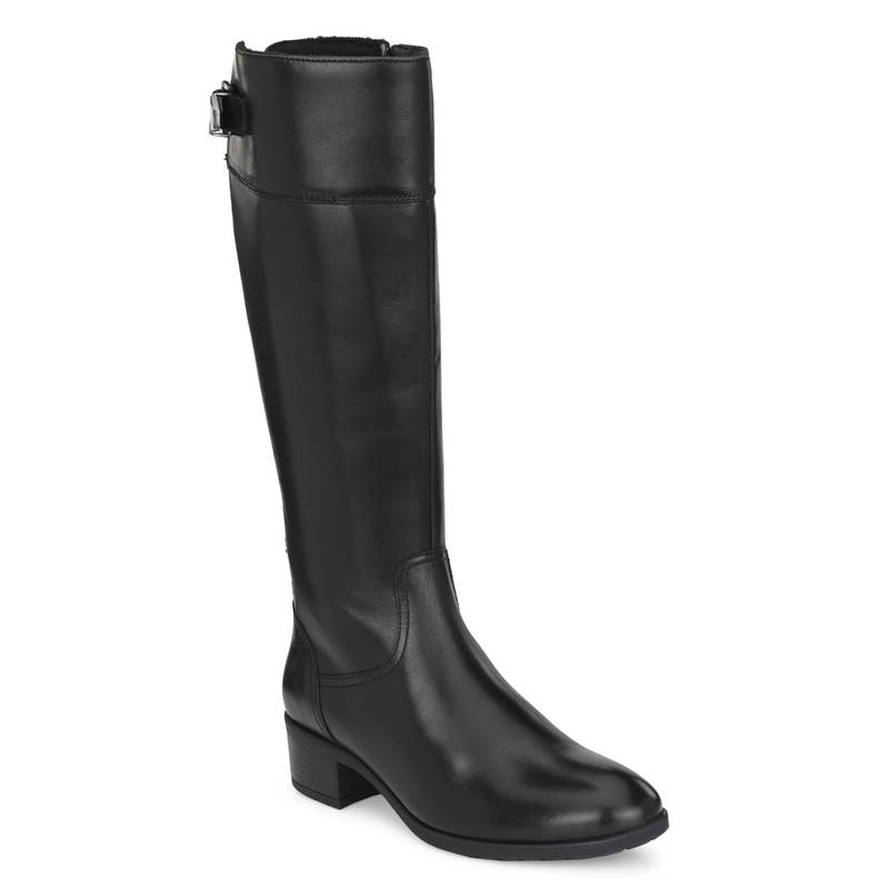 Delize Womens Black High Knee Boots (EURO 40)