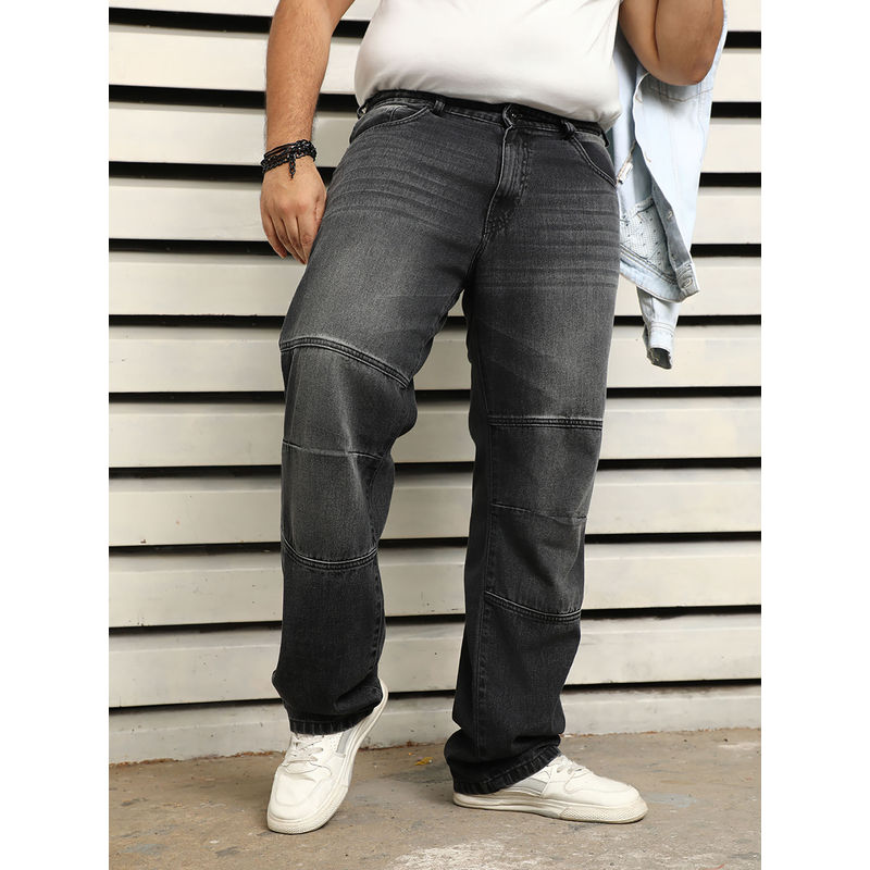 High Star Men's Black Summer Cotton Straight Fit Mid-Rise Jeans (44)