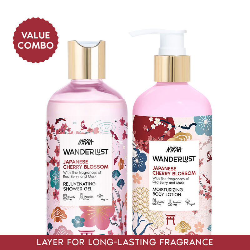 Buy Wanderlust Japanese Cherry Blossom Shower Gel + Body Lotion