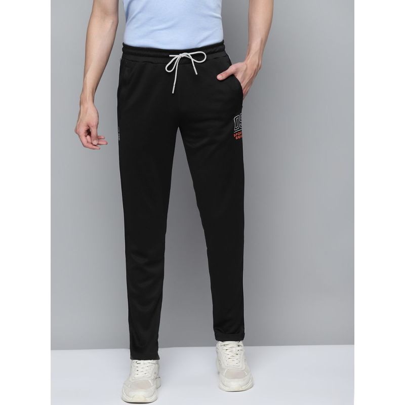 Alcis Men Black Slim Fit Solid Track Pants (M)