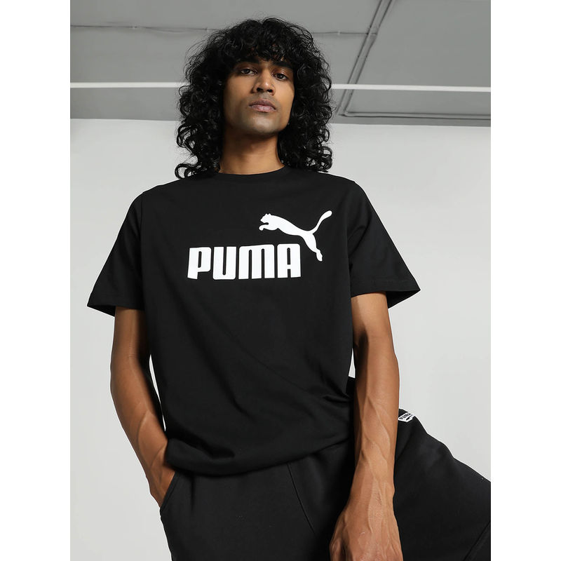 Puma Essentials Logo Men's Black T-Shirt (S)