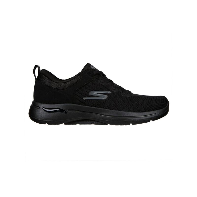 SKECHERS GO WALK ARCH FIT - CLINTON Black Walking Shoes (UK 8)